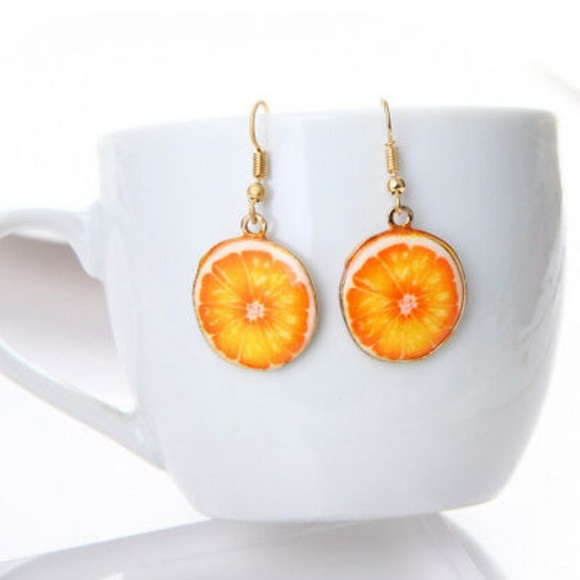 Dolls Kill Jewelry - New Dolls Kill Orange Fruit Slice Earrings